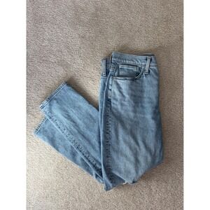 Madewell The Perfect Vintage Jeans cotton Light Distressed Denim Cropped 31